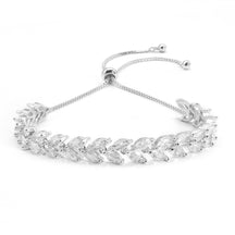 Bracelet de Tennis pour femmes, feuille de bal de mariage, réglable en CZ, bijoux de mariage pour femmes