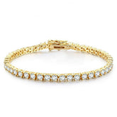 Simple Single Row Zircon Crystal Iced Out Tennis Bracelet