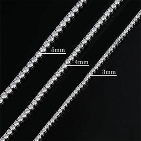 Simple Single Row Zircon Crystal Iced Out Tennis Bracelet