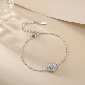 S925 Pure Silver water drop stars Necklace Ring Earrings Bracelet Jewelry Set Four-Piece Set