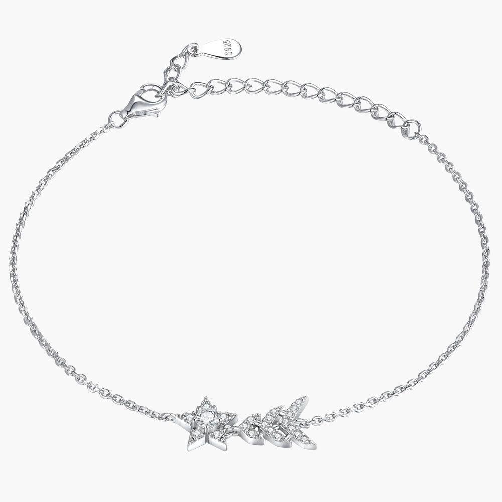 S925 Sterling Silver Star Chain Bracelet