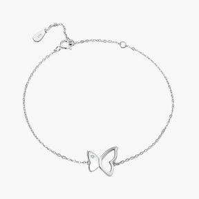 S925 Pure Silver Hollow Butterfly Bracelet