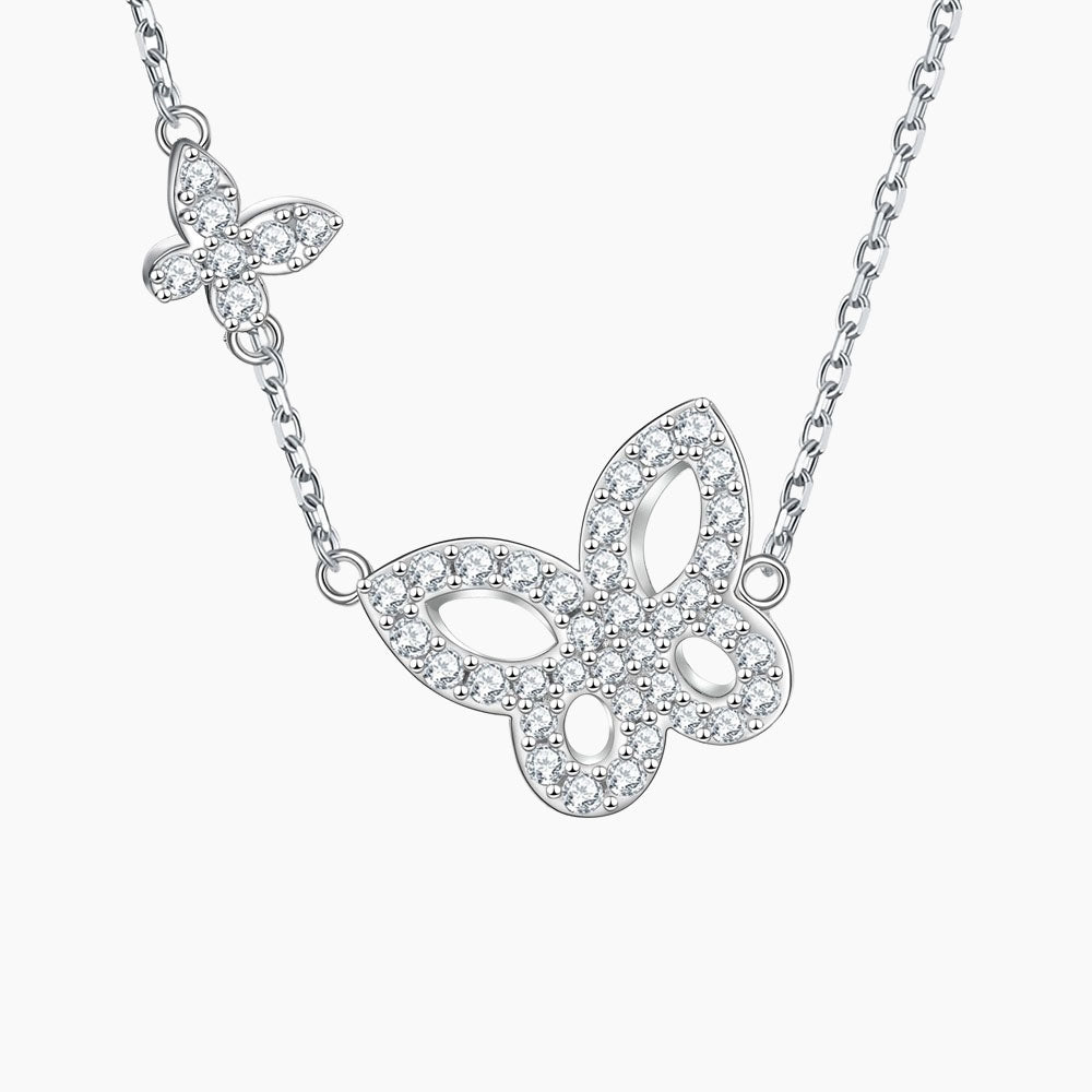 S925 Pure Silver Butterfly Necklace