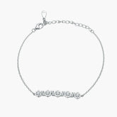 S925 Pure Silver Inlaid Cubic Zirconia Row Diamond Bracelet