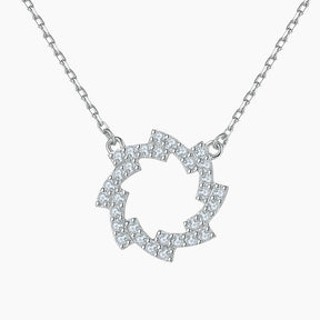 S925 Pure Silver Star Sunflower Snowflake Clavicle Chain Pendant Necklace