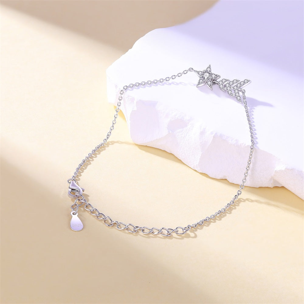 S925 Sterling Silver Star Chain Bracelet