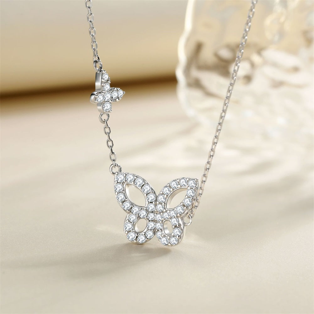 S925 Pure Silver Butterfly Necklace