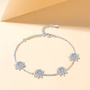 S925 Pure Silver Sunflower Star Bracelet