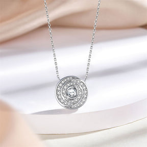 S925 Sterling Silver Time Diamond Pendant Necklace Plate Ring Earrings Bracelet Jewelry Set Four-Piece Set