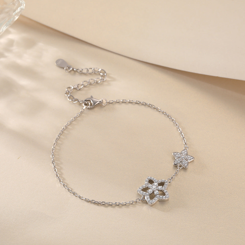 S925 Pure Silver Bow Bracelet