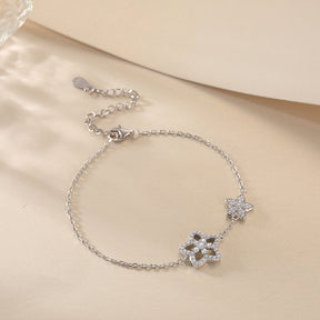 S925 Pure Silver Bow Bracelet