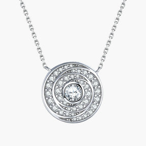 S925 Sterling Silver Time Diamond Pendant Necklace Plate Ring Earrings Bracelet Jewelry Set Four-Piece Set